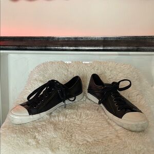 Coach Black Sneakers with Zipper Detail